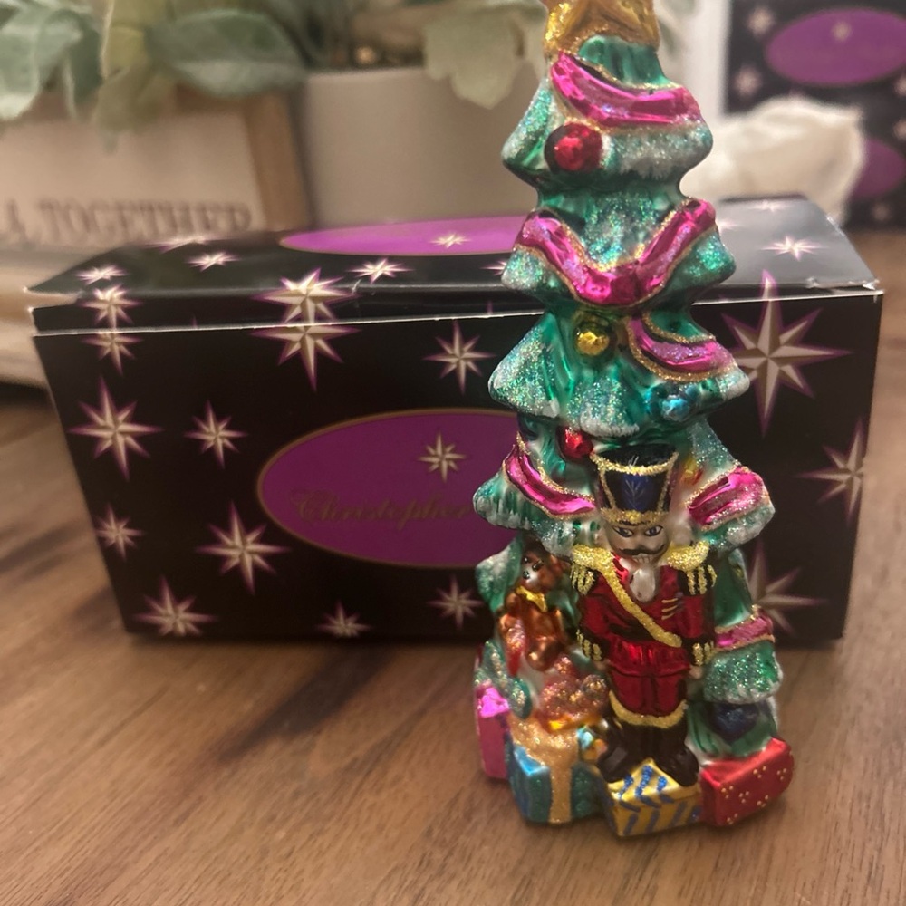 Christopher Radko Nutcracker Ornament - Green, Red, Gold, Pink
